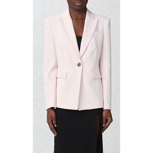 Pinko Womens Solid Light Pink Long Sleeve Blazer Jacket IT 46 US 10 Medium